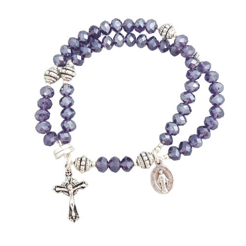 Sullery Religious Catholic Jewelry 6mm Bead Jesus Stainless Steel Rosary  Bead Bracelet Holy Cross Christian Jewellery For Men And Women