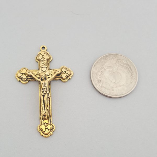 Gold tone Crucifix – MG Rosary